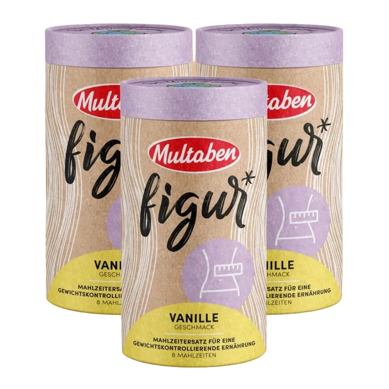 3x440g Multaben Figur Protein Shake Vanille | Multaben