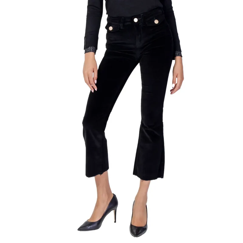 Gaudí Jeans Damen schwarze Baumwollhose 221BD25010
