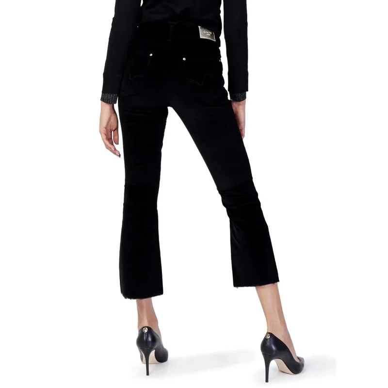 Gaudí Jeans Damen schwarze Baumwollhose 221BD25010