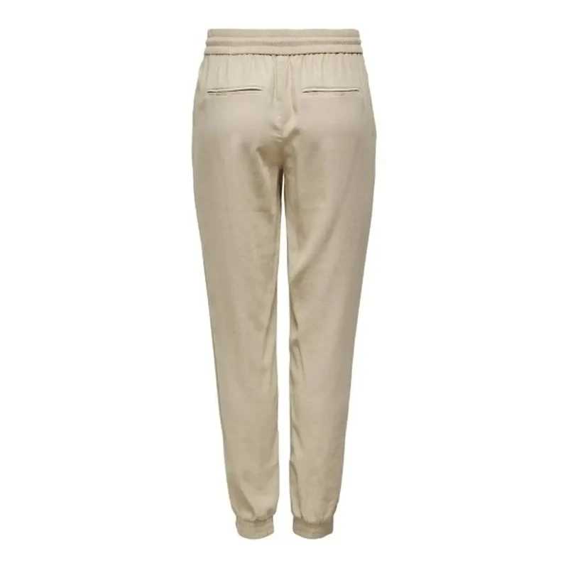 Only Damen: beiger Viskose-Hose mit Spitze für den Frühling und den Sommer