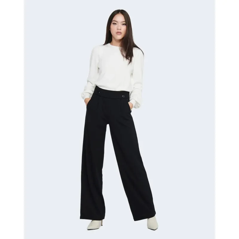 Jacqueline De Yong Damen schwarze Slip-On-Hosen 15208430