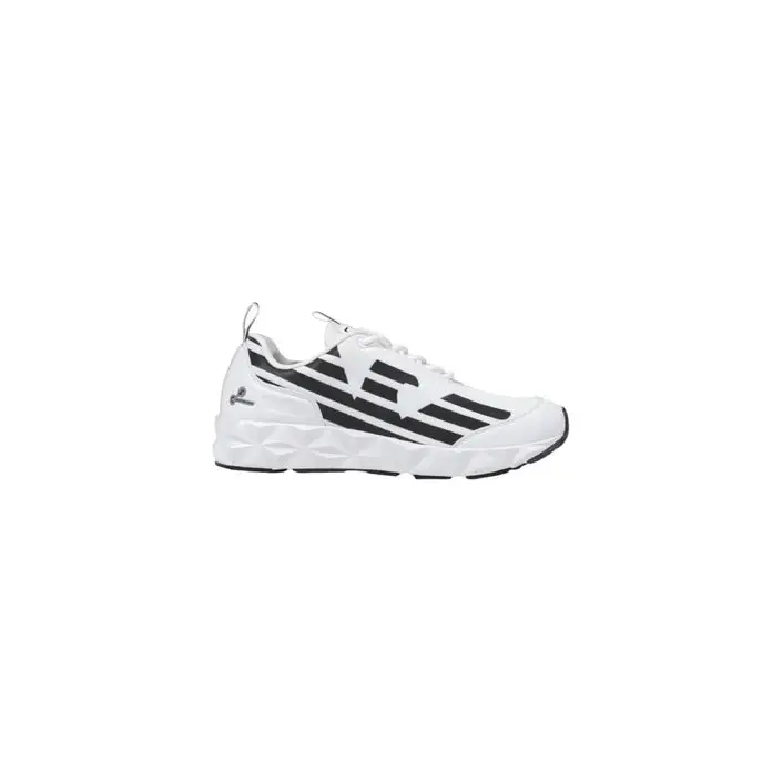 EA7 Schwarz Beige Herren Athletic Sneakers – Geometrischer Druck