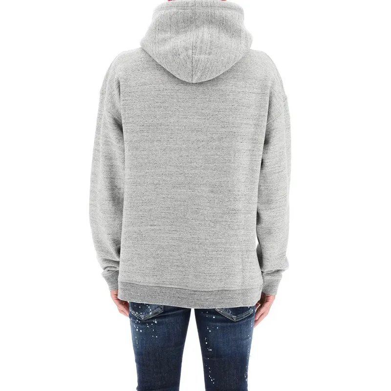 Graues Sweatshirt mit Kapuze