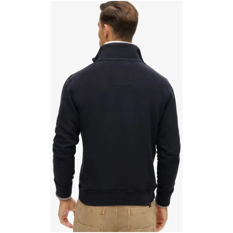 Superdry Herren-Sweatshirts mit blauem Print aus Baumwolle mit langem Ärmel