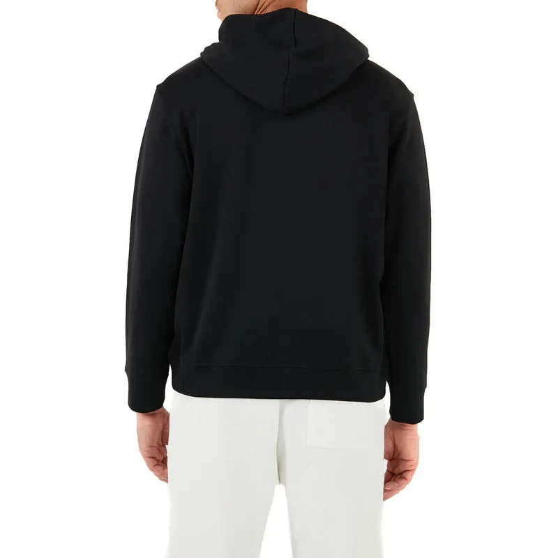 Herren-Sweatshirt von Paul and Shark aus schwarzem Baumwollstoff mit Kapuze