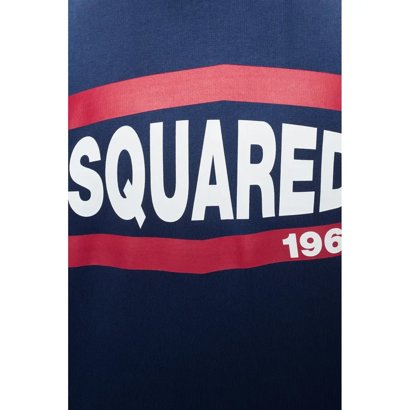 Dsquared Herren Blaues Baumwollpullover mit Kapuze
