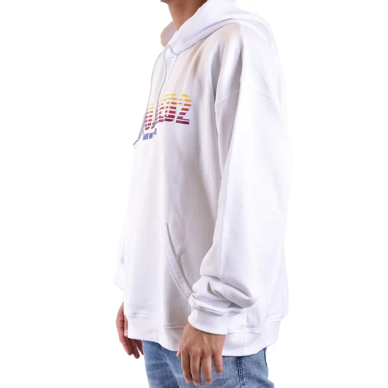 Dsquared2 Herren-Sweatshirt aus weißer Baumwolle mit Kapuze und Druck