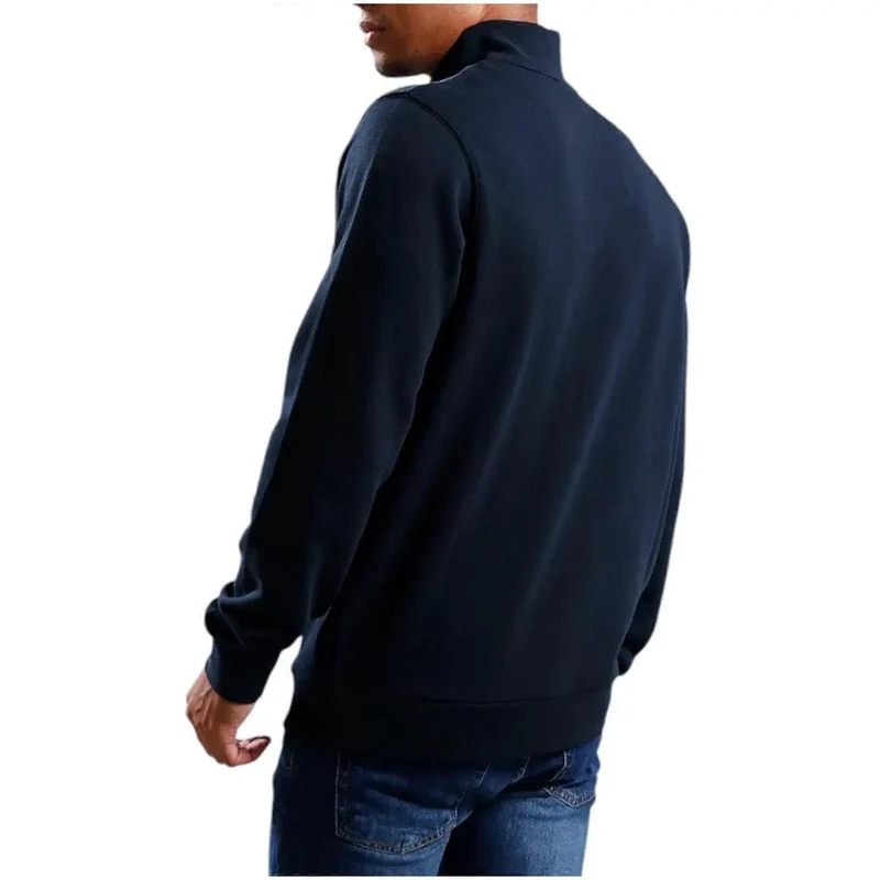 Lyle & Scott Männer Blau Zip Rollkragenpullover für Herbst Winter