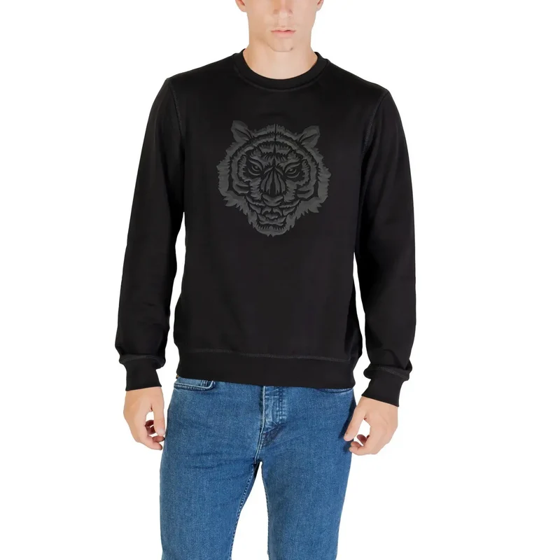 Antony Morato Herren Schwarz Bedruckt Rundhalsausschnitt Herbst Winter Sweatshirt