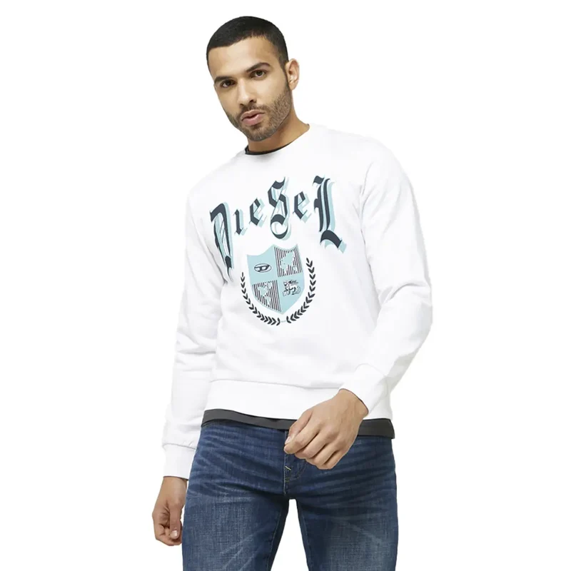 Weißes langärmeliges Diesel Sweatshirt