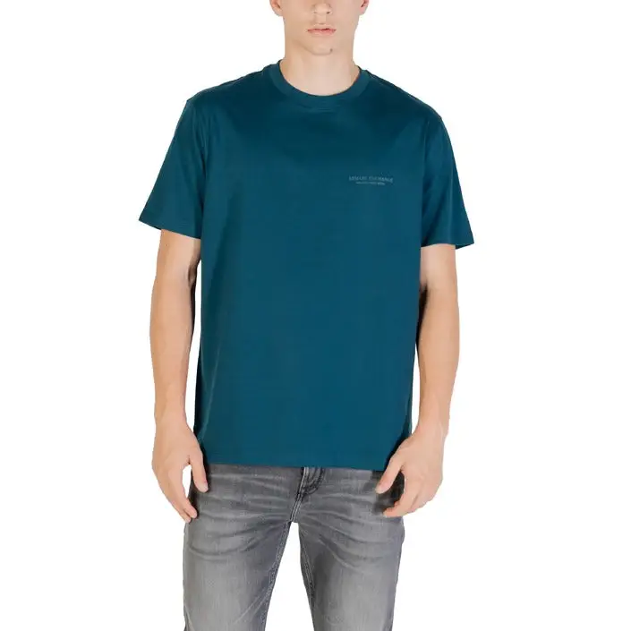Teal Crew Neck T-Shirt für Männer