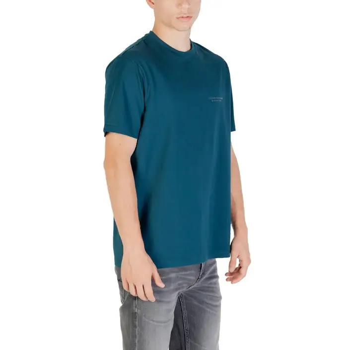 Teal Crew Neck T-Shirt für Männer