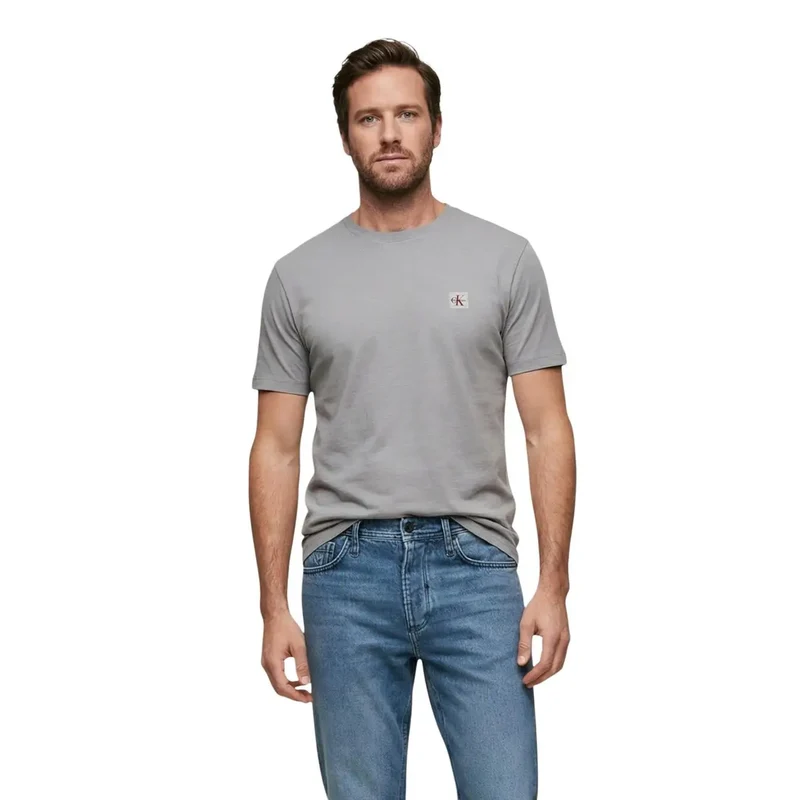 Schwarzes T-Shirt mit kurzen Ärmeln und Rundhalsausschnitt