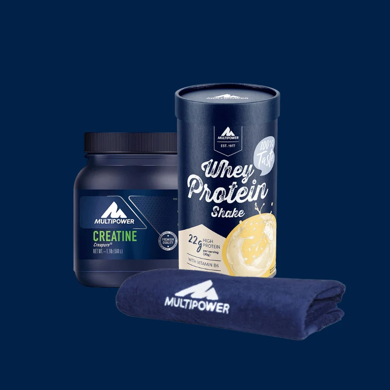 Muskelaufbau WHEY Vanille-Protein + Creatine inkl. Handtuch