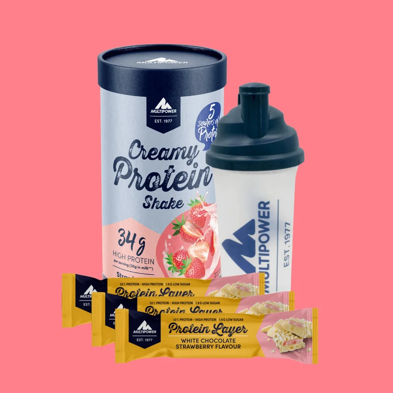 Strawberry Protein Paket inkl. Shaker