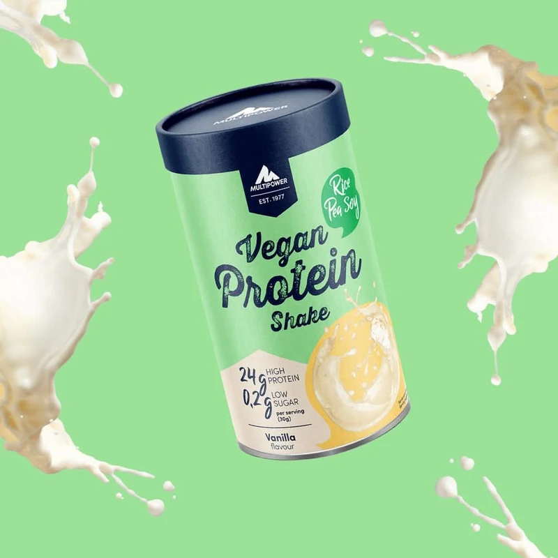 Vegan Vanille Protein Shake (420g) Proteinpulver | 100% Vegan (Artikel mit verkürzter Haltbarkeit)
