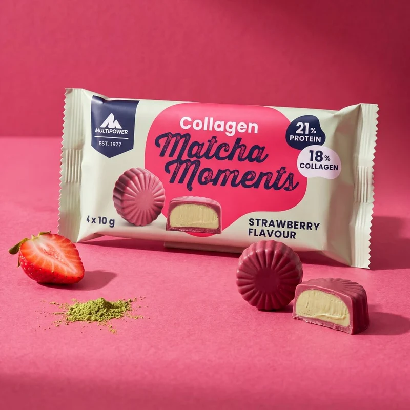 12xPackungen Collagen Matcha Moments, Erdbeere (12x40g)