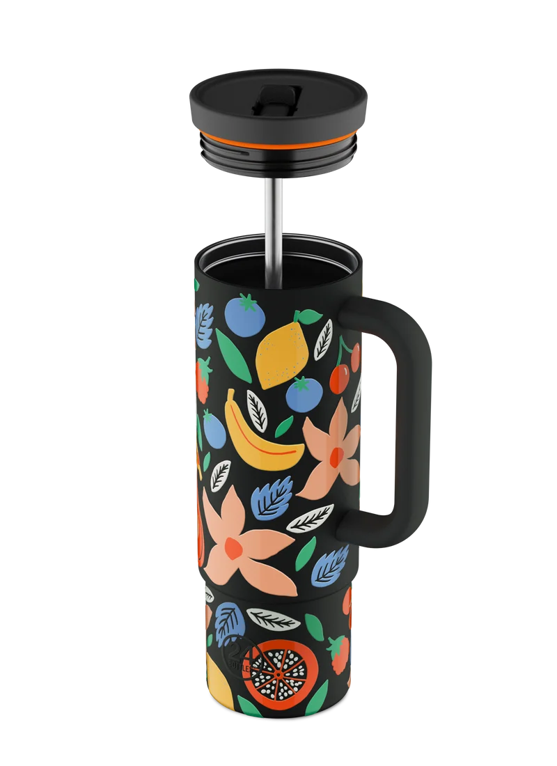 Straw Cup | Tropical Noir - 800 ml