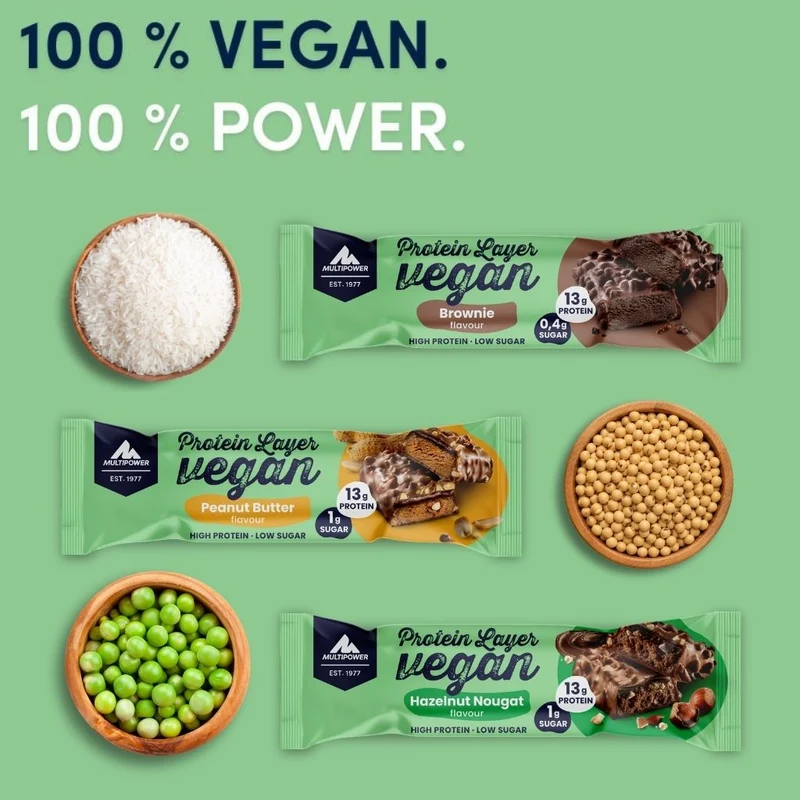 Vegan Protein Layer Brownie 55g | 100% Vegan