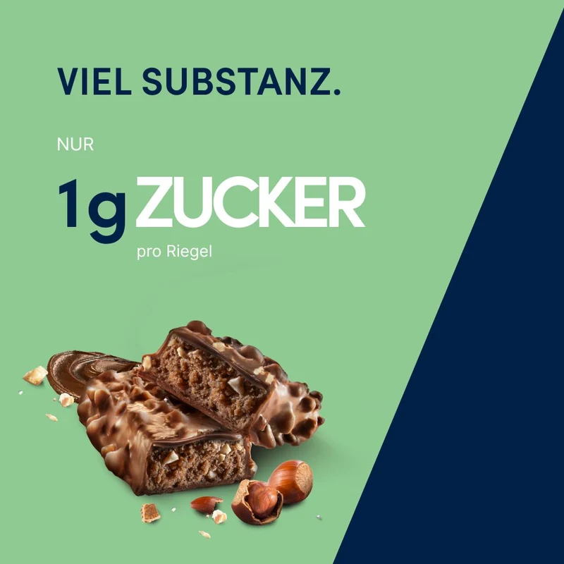 Vegan Protein Layer Haselnuss Nougat 55g | 13g pflanzliches Eiweiß pro Riegel