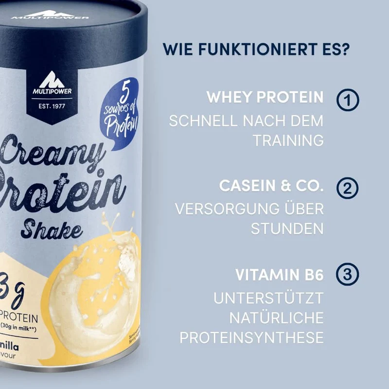 Creamy Protein Pulver 420g - Vanille | Bis zu 33g Protein pro Portion