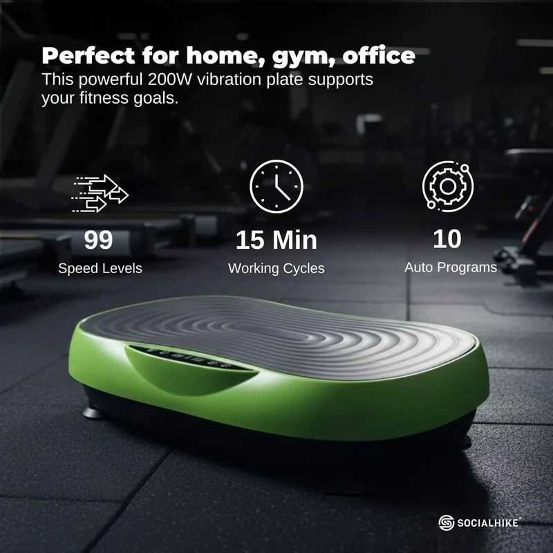 Green Social Hike 55cm 200W Vibration Plate