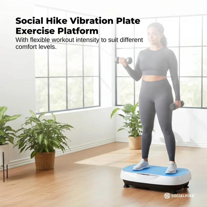 Blue Social Hike 55cm 200W Vibration Plate