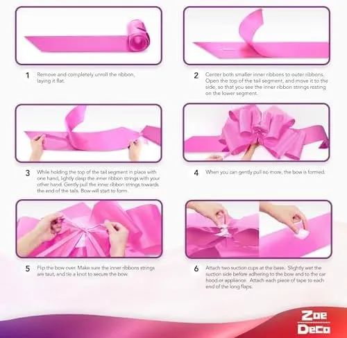 Pink '- Big Car Bow