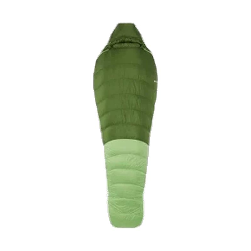 Marmot Hydrogen Long Green, leichter Daunenschlafsack für Trekking und Outdoor