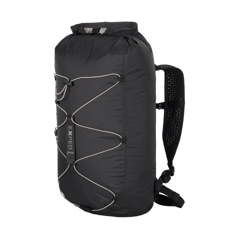 Exped Cloudburst 25 Black, wasserdichter Leichtrucksack für Trekking und Outdoor