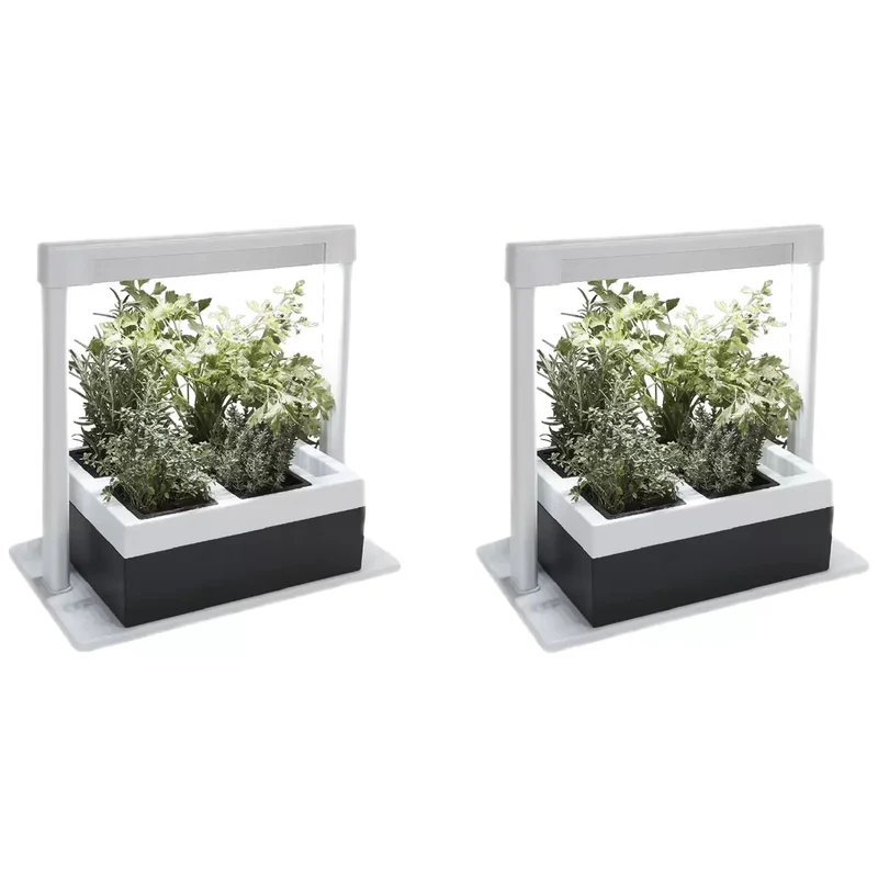 2 x Herb Lamp LED 4 Pot Grower 37 x 22 x 36cm