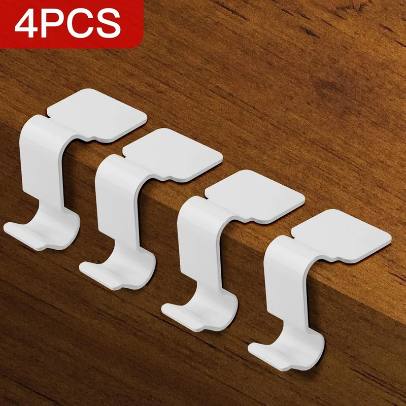 White Christmas Stocking Holders for Mantel Set of 4