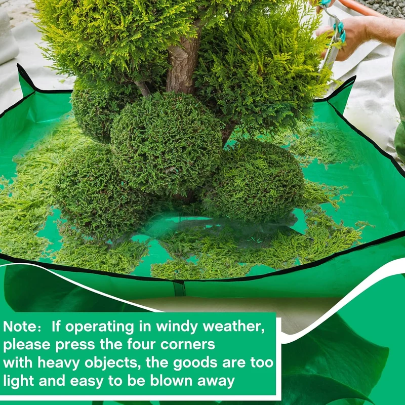 2 Set Landscape Pruning Tarp 78.7"x78.7" Waterproof Bush Trimming
