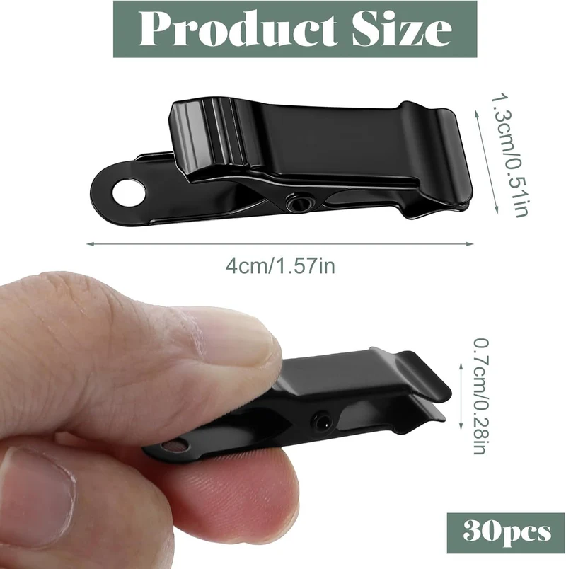 Metal 30pc Black Mini Clips for Crafts