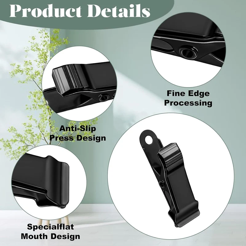 Metal 30pc Black Mini Clips for Crafts