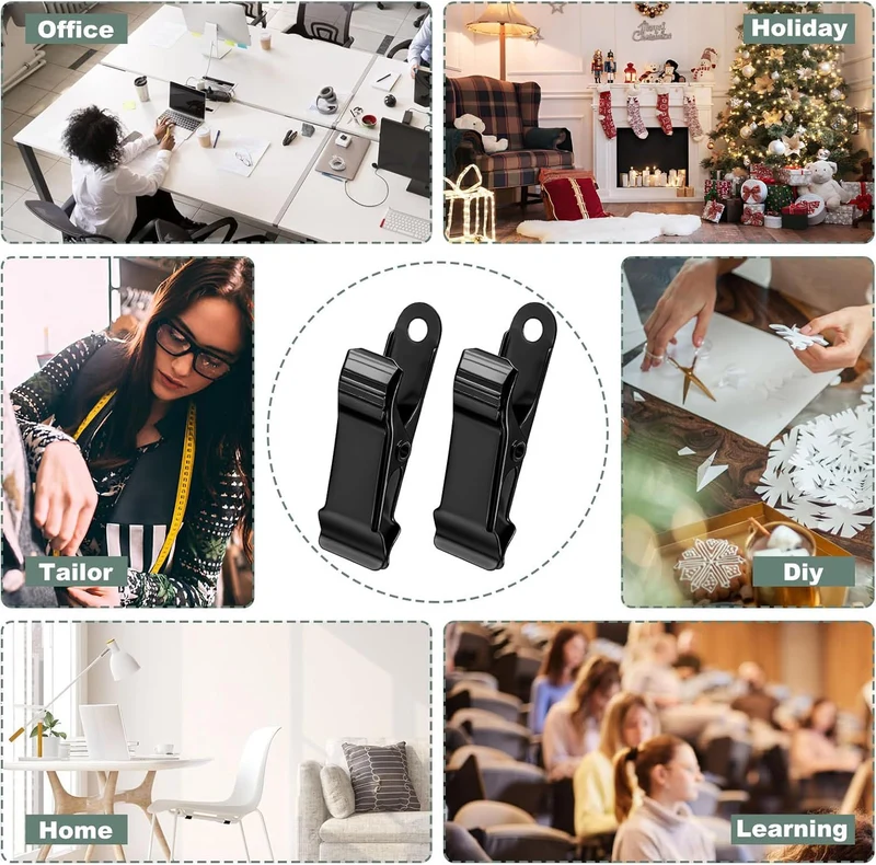 Metal 30pc Black Mini Clips for Crafts