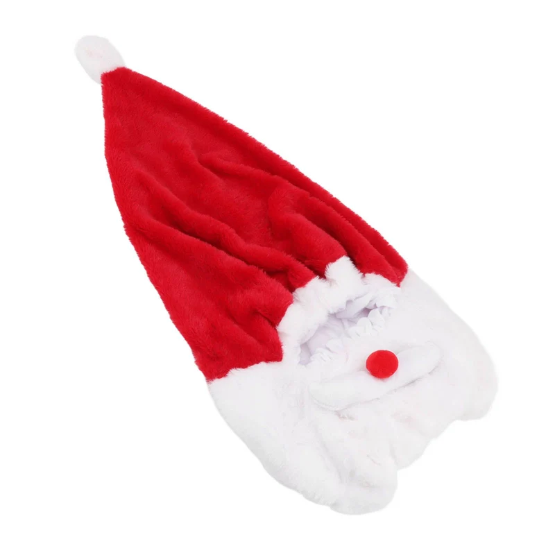 Christmas Helmet Cover Plush Scratch Proof Motorcycle Helmet Hat