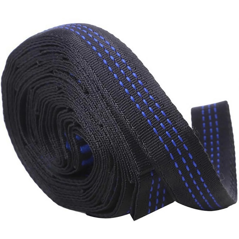 Blue 2pc Hammock Tree Straps Set Effortless Operation Stretching Straps