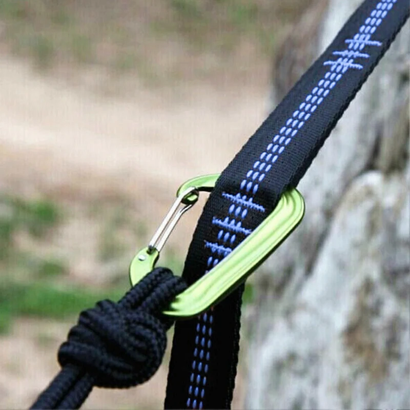 Blue 2pc Hammock Tree Straps Set Effortless Operation Stretching Straps