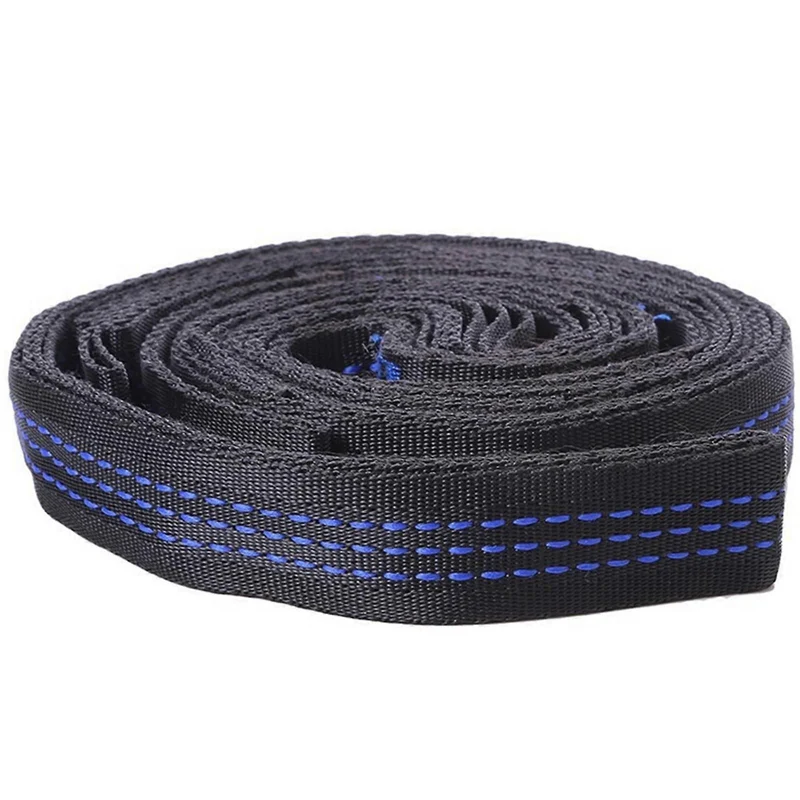 Blue 2pc Hammock Tree Straps Set Effortless Operation Stretching Straps