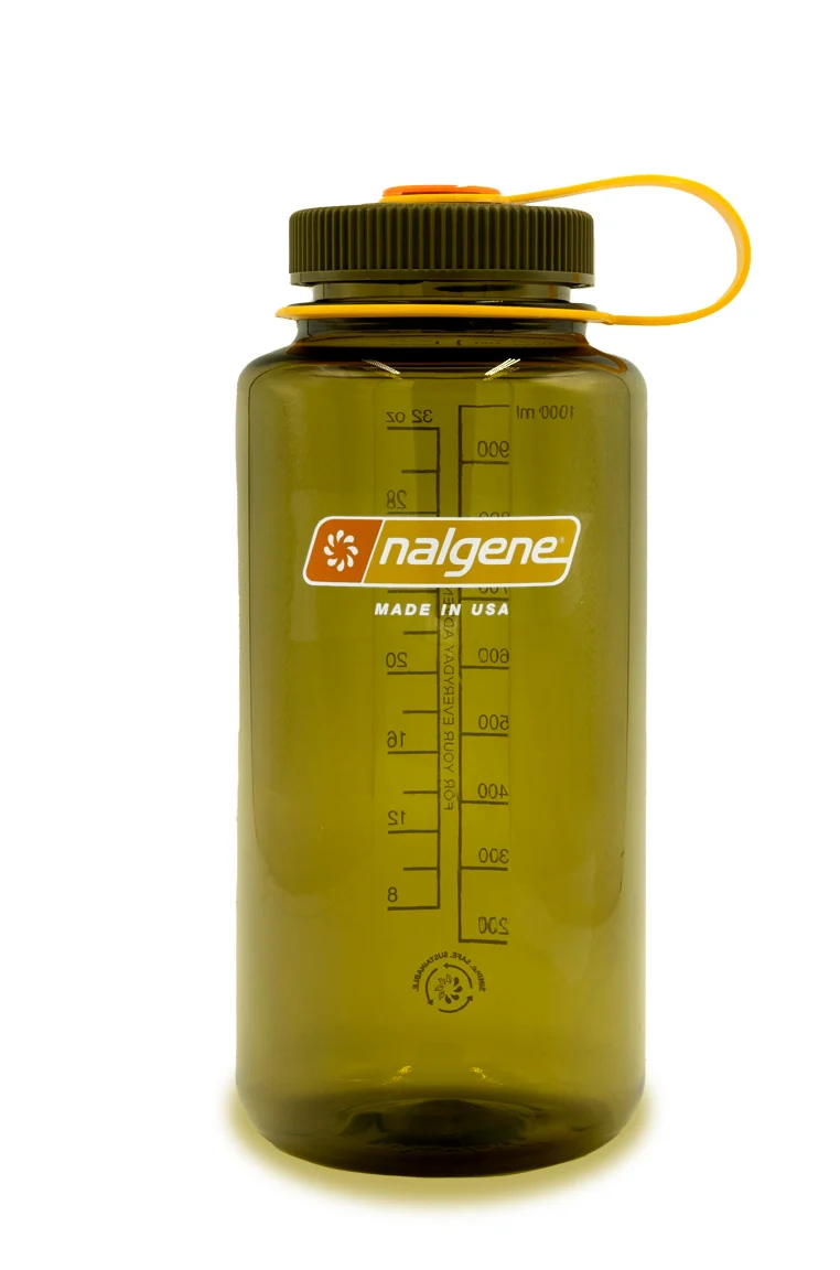 Nalgene Wide Mouth Water Bottle 1L, Olive Sustain