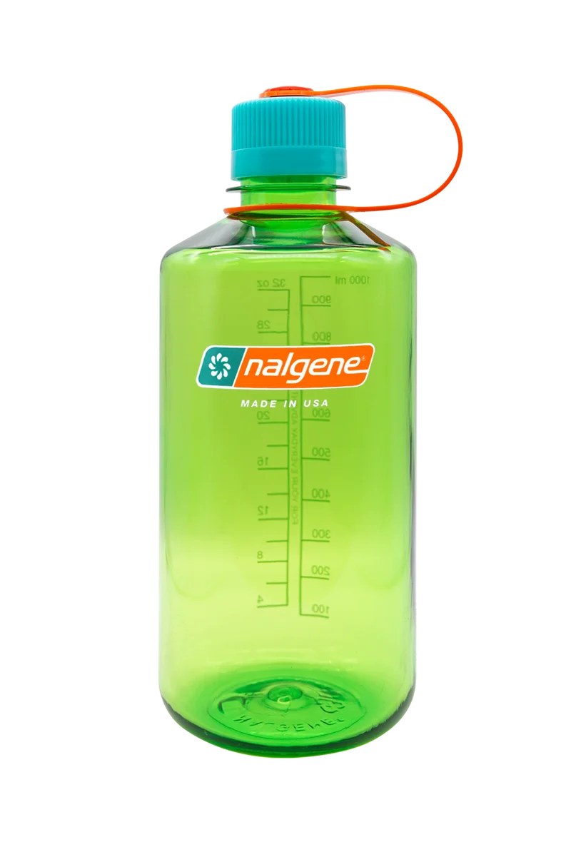 Nalgene Narrow Mouth Tritan Water Bottle 1L, Pear Sustain