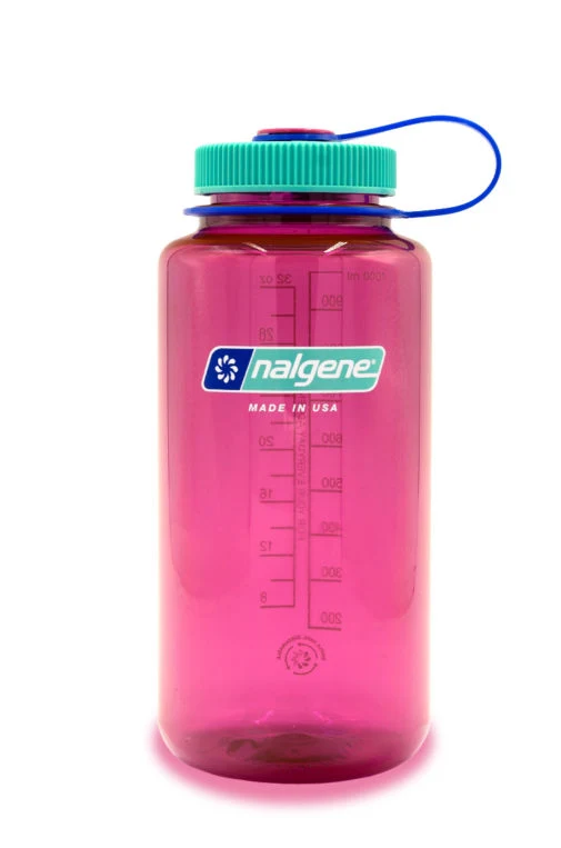 Nalgene Wide Mouth Tritan Water Bottle 1L, Electric Magenta Sustain