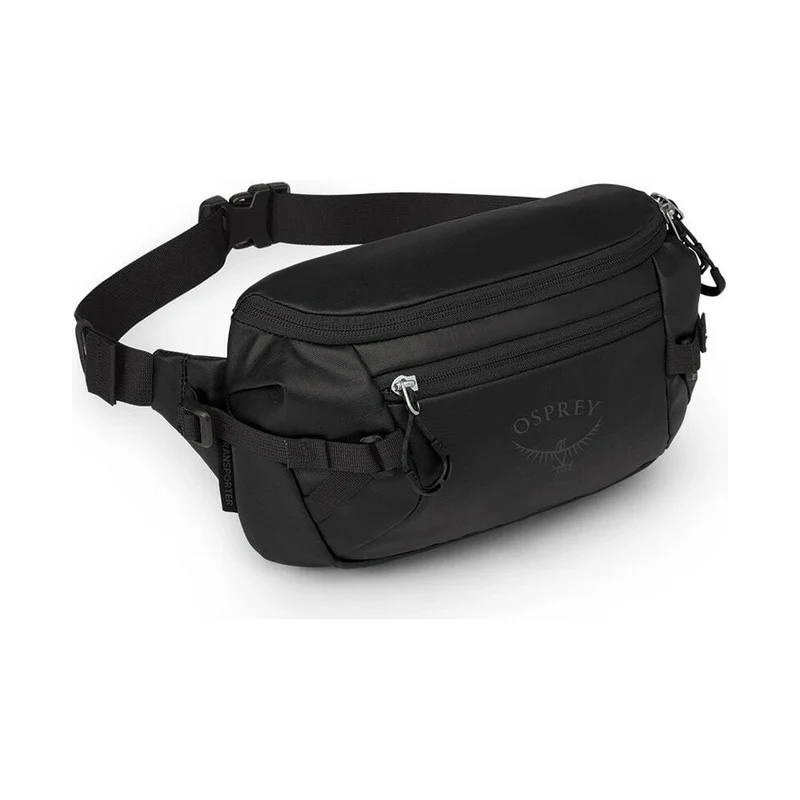 Osprey Transporter Waist Pack Black, robuste Hüfttasche für Reisen und Outdoor