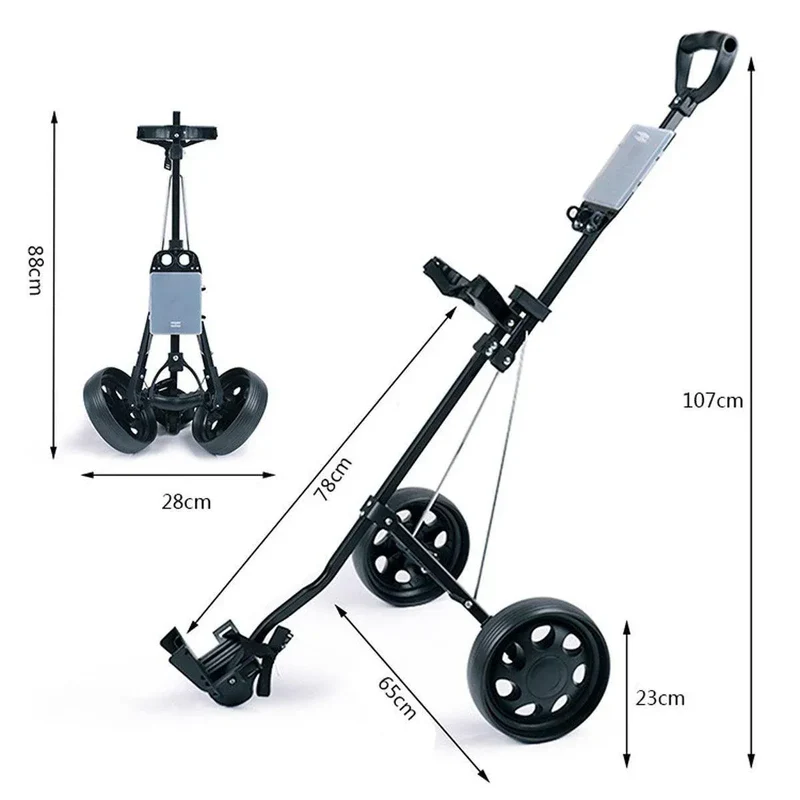 Foldable Aluminum Golf Push Pull Trolley Cart Buggy for Easy Transport