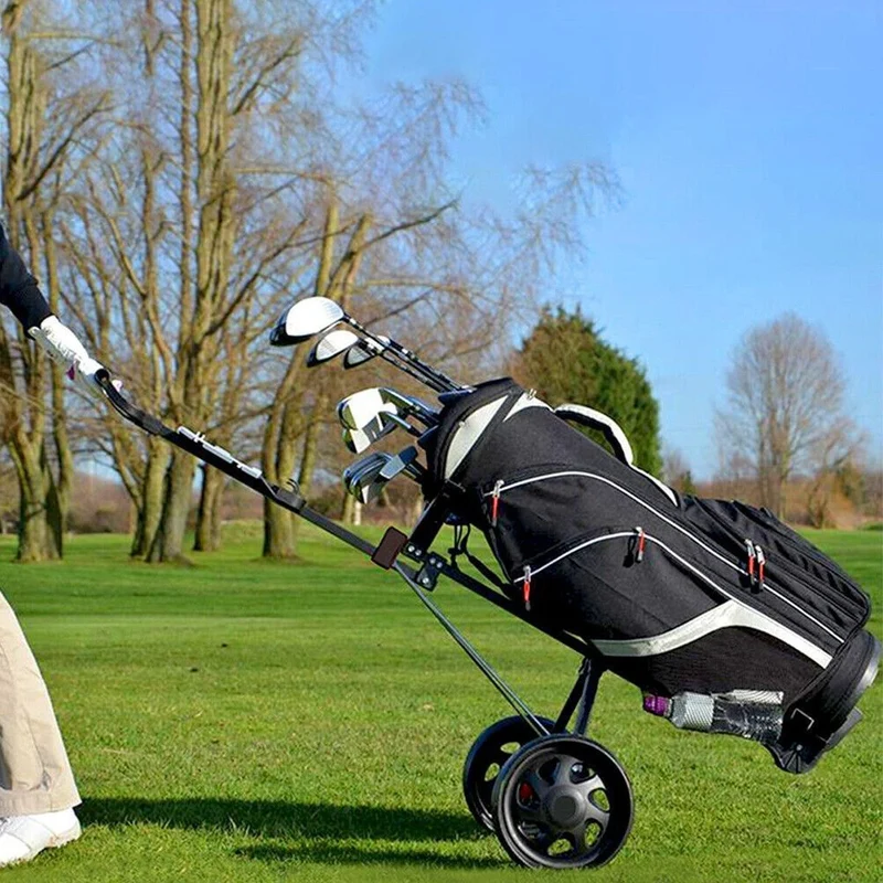 Foldable Aluminum Golf Push Pull Trolley Cart Buggy for Easy Transport