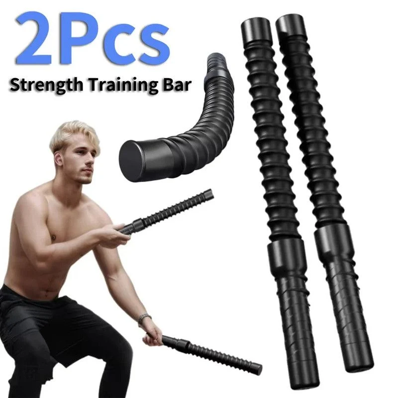 2pc Arm Strength Training Bars Black