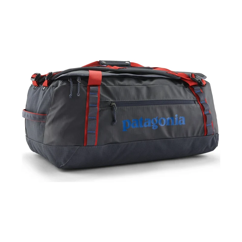 Patagonia Black Hole Duffel 55 Smolder Blue w/Amanita Red