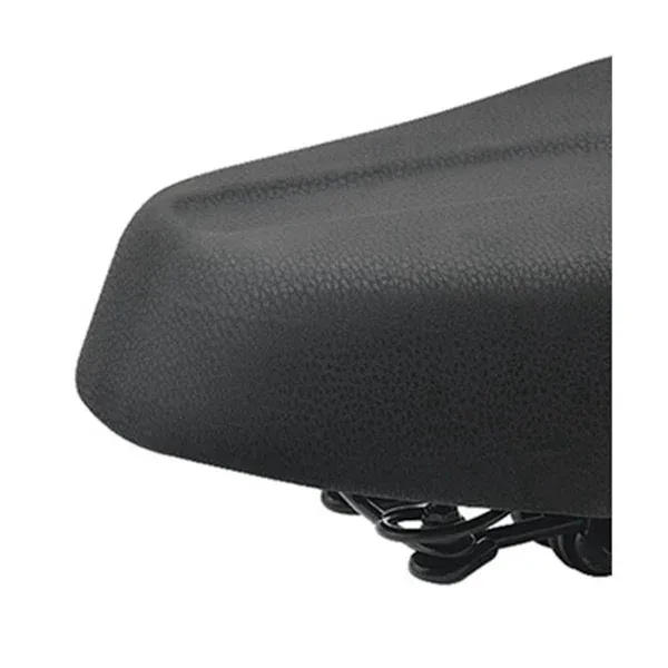 Black Electric Bicycle Saddle Expansion Four Springs Seat Padded