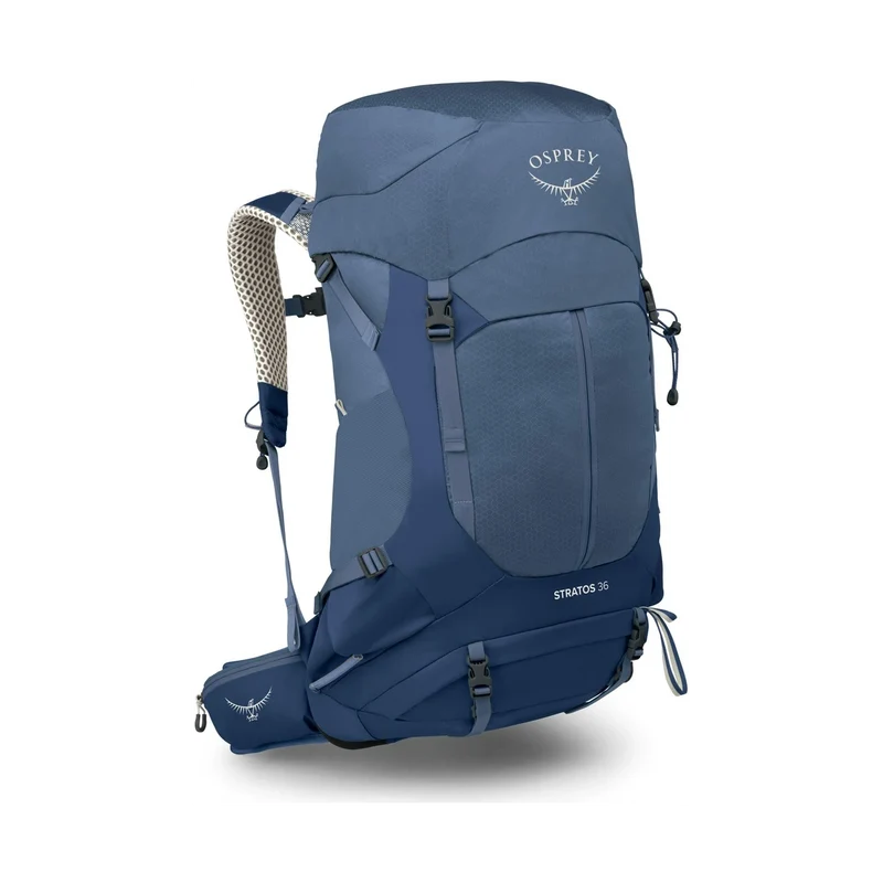 Osprey Stratos 36 Blue, komfortabler Wanderrucksack für Tages- und Hüttentouren
